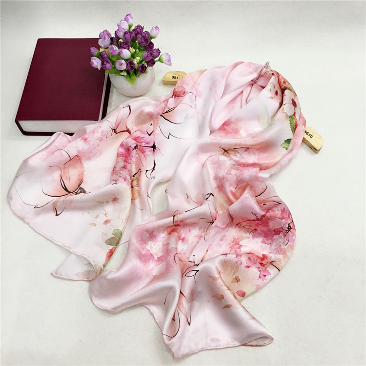 粉色真絲絲巾 粉色真絲絲巾