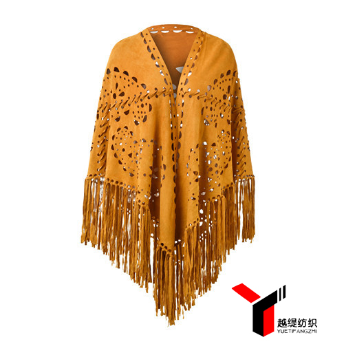 腰果款新款麂皮絨披肩黃色系列 腰果款新款麂皮絨披肩黃色系列