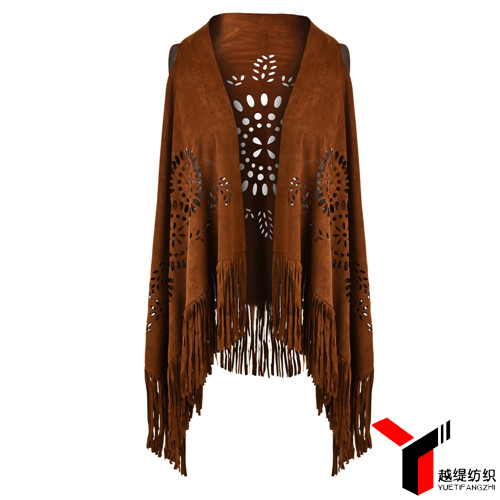 新款麂皮絨披肩馬甲式棕色系列 新款麂皮絨披肩馬甲式棕色系列
