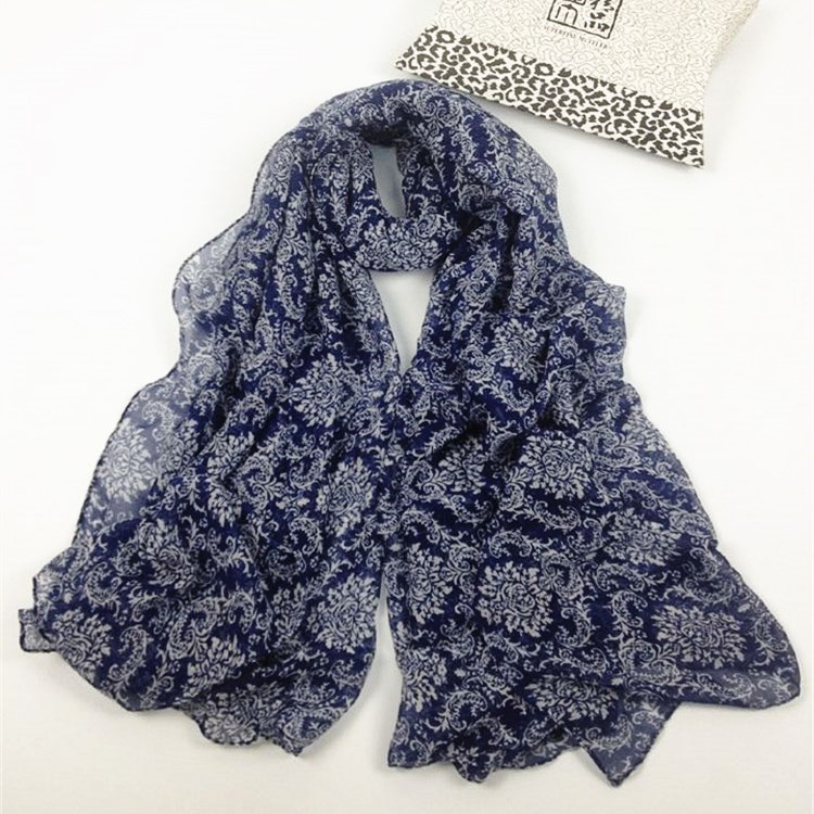 秋冬新款中國風花魁幾何巴厘紗圍巾 秋冬新款中國風花魁幾何巴厘紗圍巾