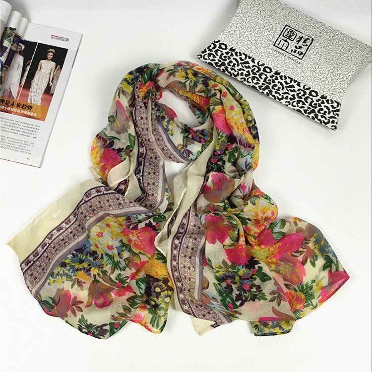 鮮花系列巴厘紗圍巾 鮮花系列巴厘紗圍巾