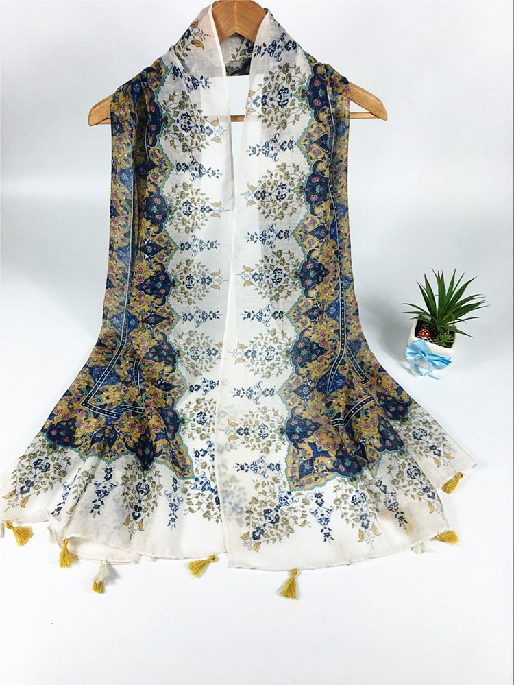 夏日清心巴厘紗圍巾黃色 夏日清心巴厘紗圍巾黃色