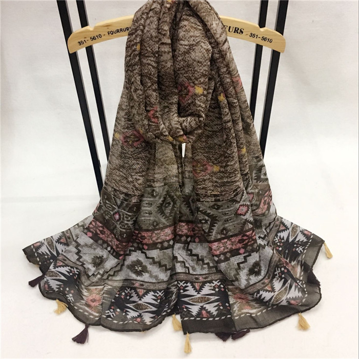 歐洲掛須巴厘紗圍巾 歐洲掛須巴厘紗圍巾